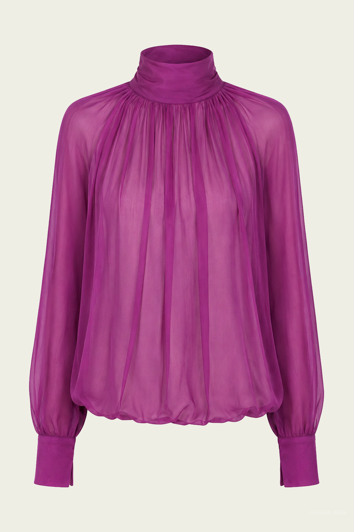Zenia Blouse in Rouge
