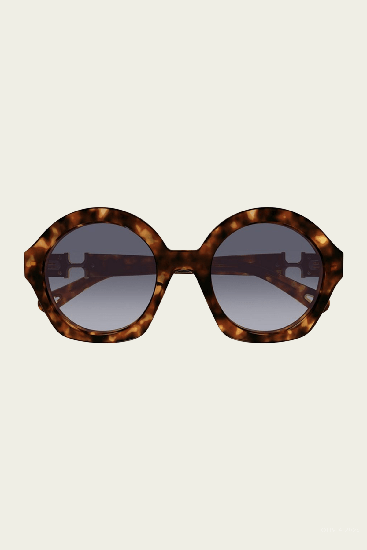 Round Modern Sunglasses in Havana - shop-olivia.com