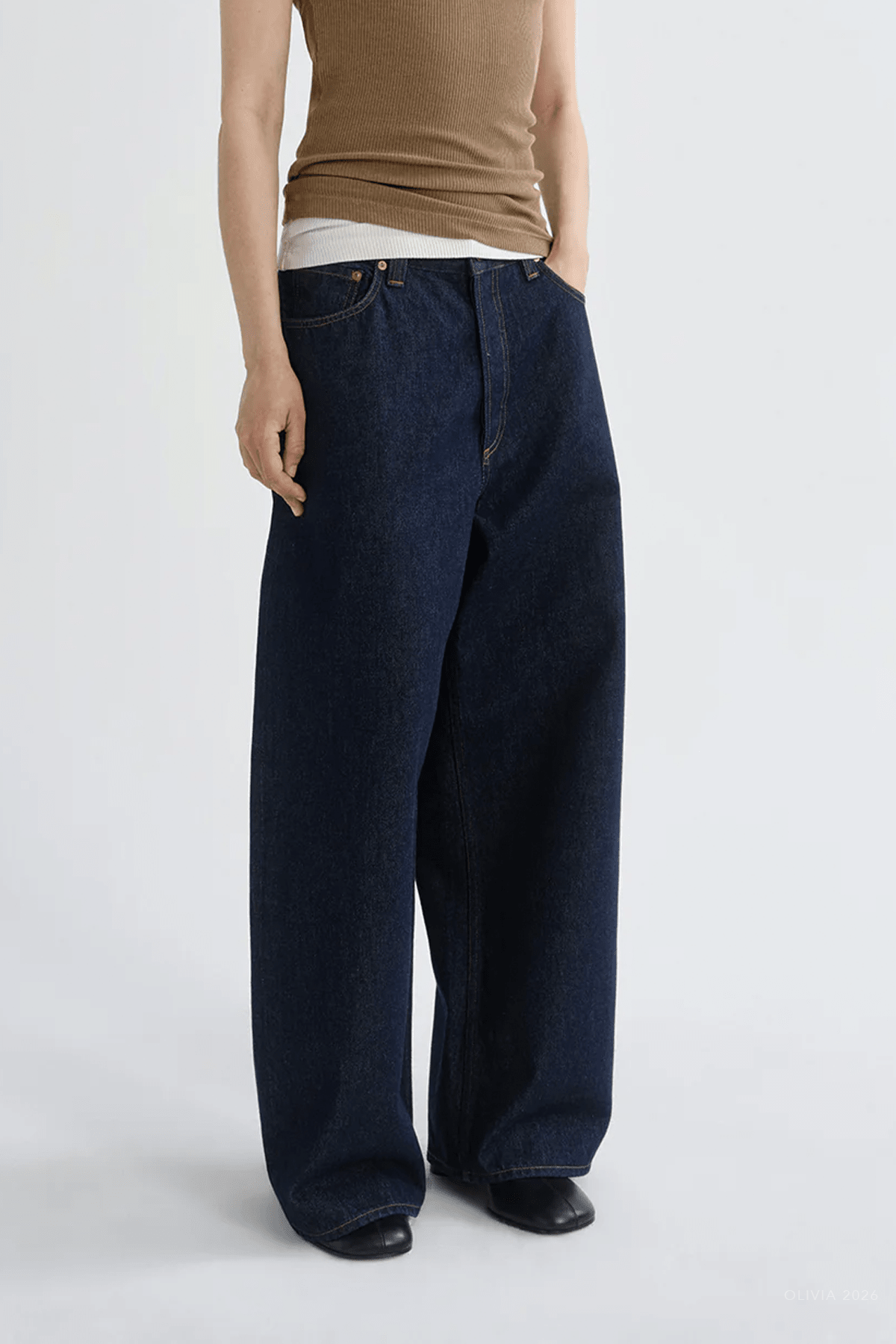 Rounded Baggy in Rinse - shop-olivia.com