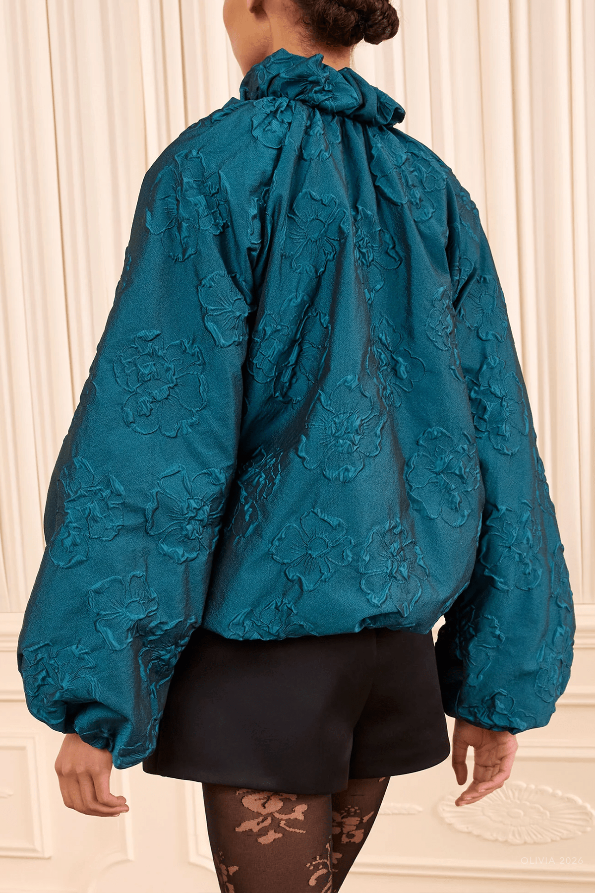 Roux Cloque Jacket in Beryl - shop-olivia.com