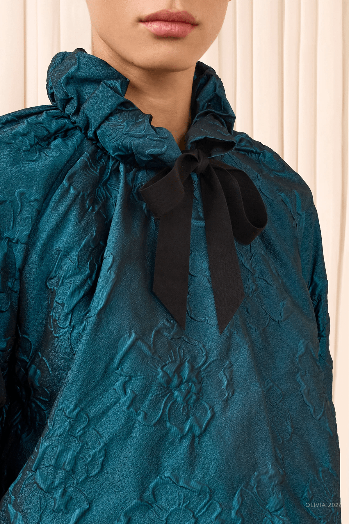 Roux Cloque Jacket in Beryl - shop-olivia.com