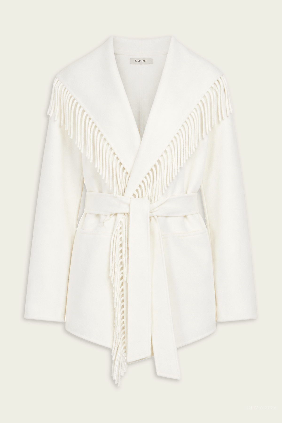Rowen Fringe Jacket in Frost - shop-olivia.com