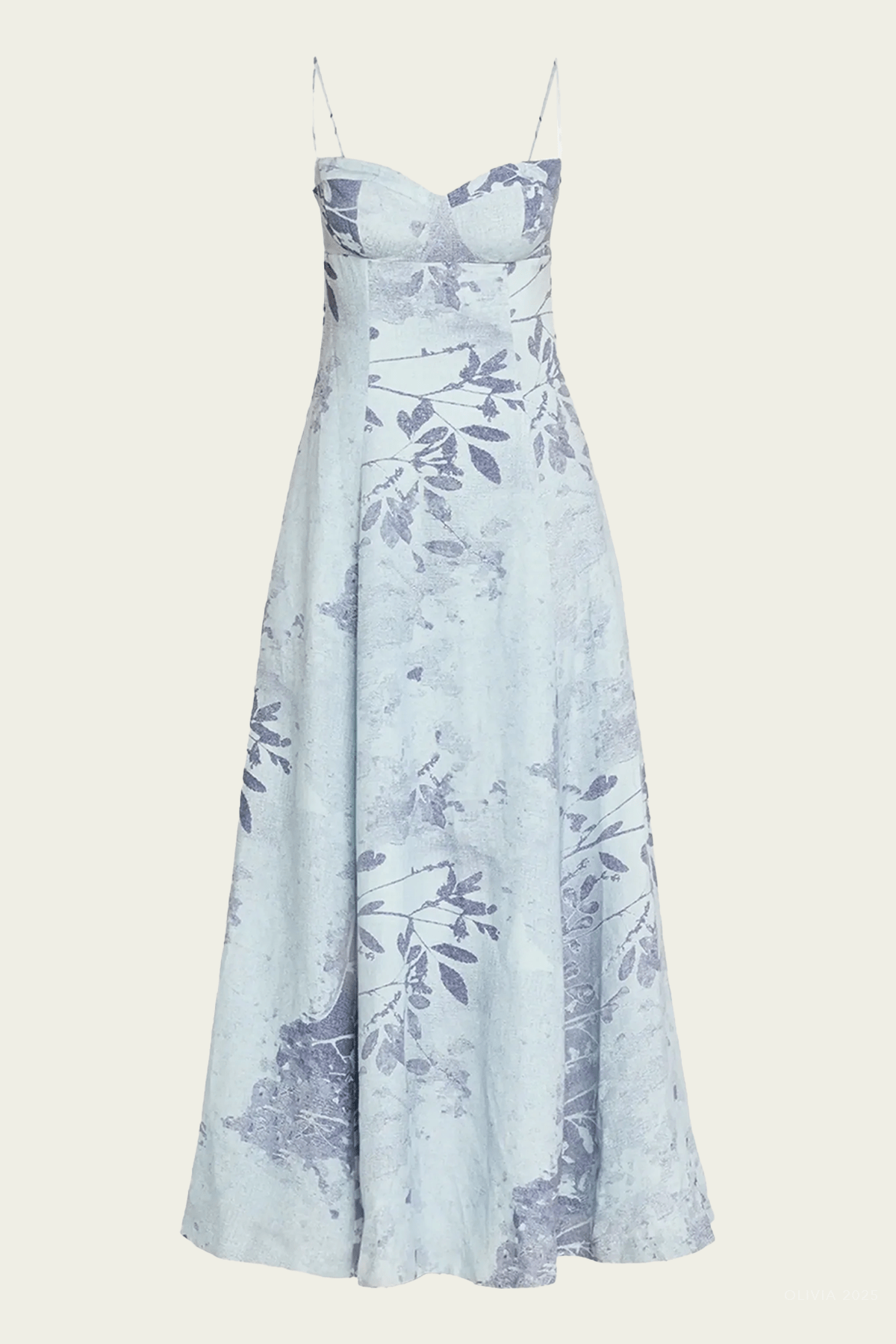 Rudie Bustier Maxi Dress in Sky Floral - shop - olivia.com