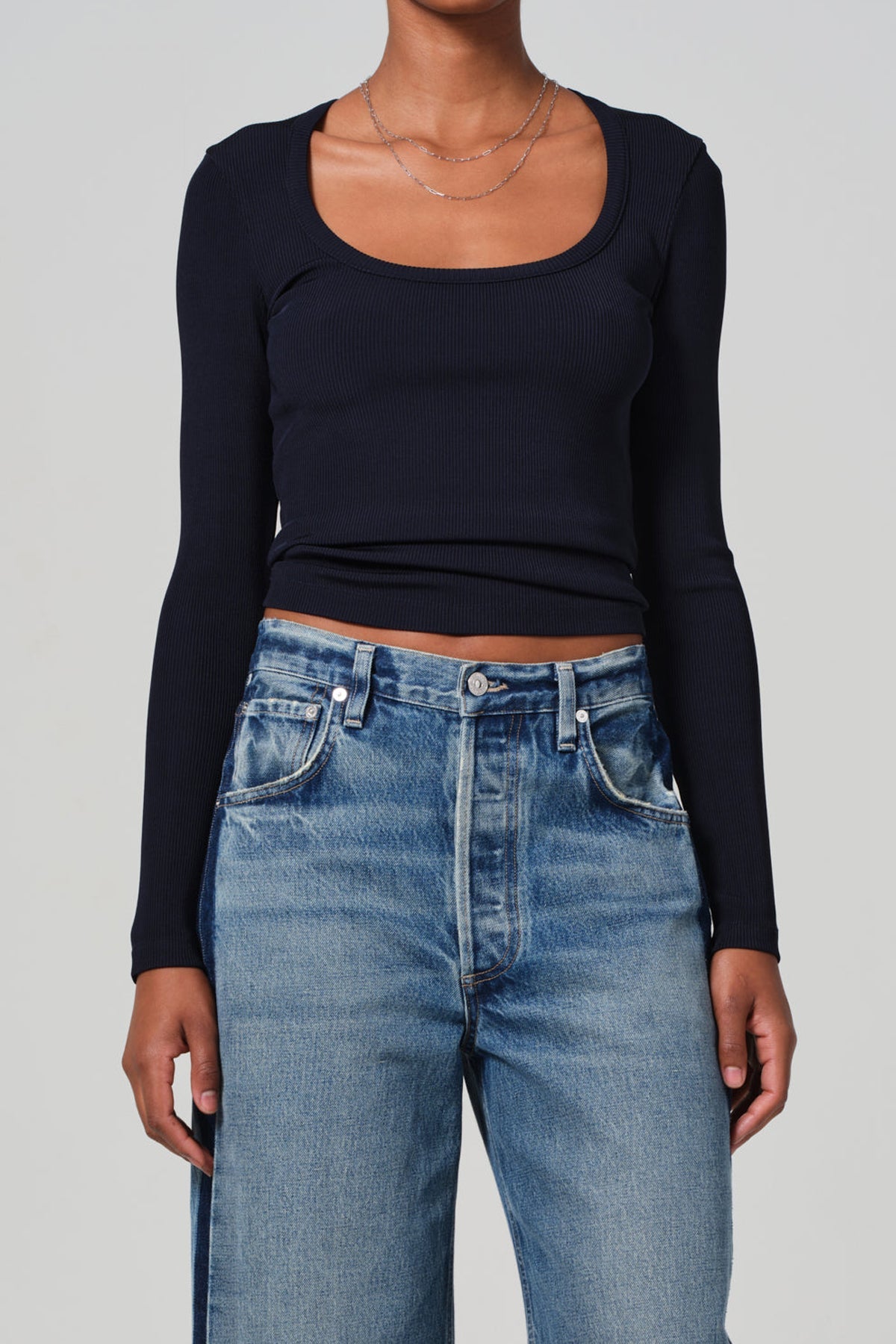 Rumi Scoop Neck in Navy - shop - olivia.com