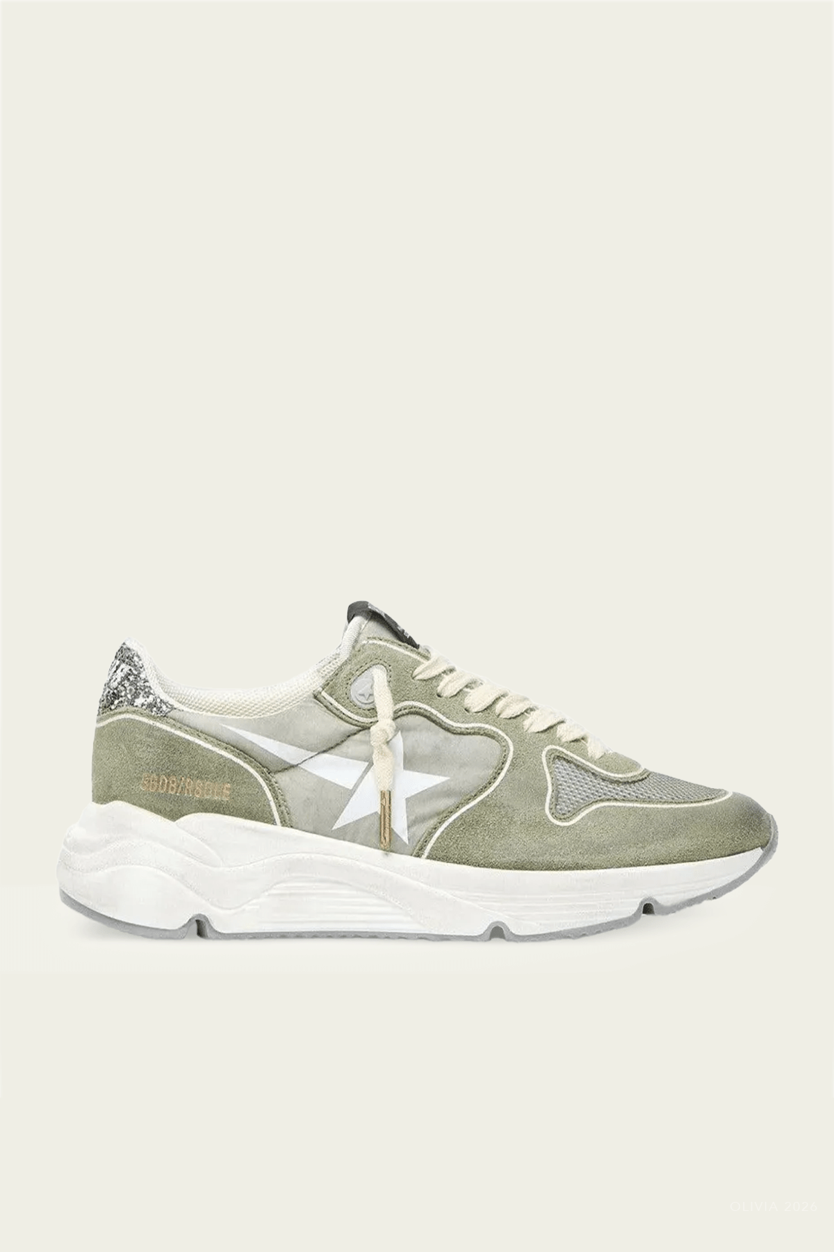 Running Green Suede and Nylon Sneaker - shop - olivia.com