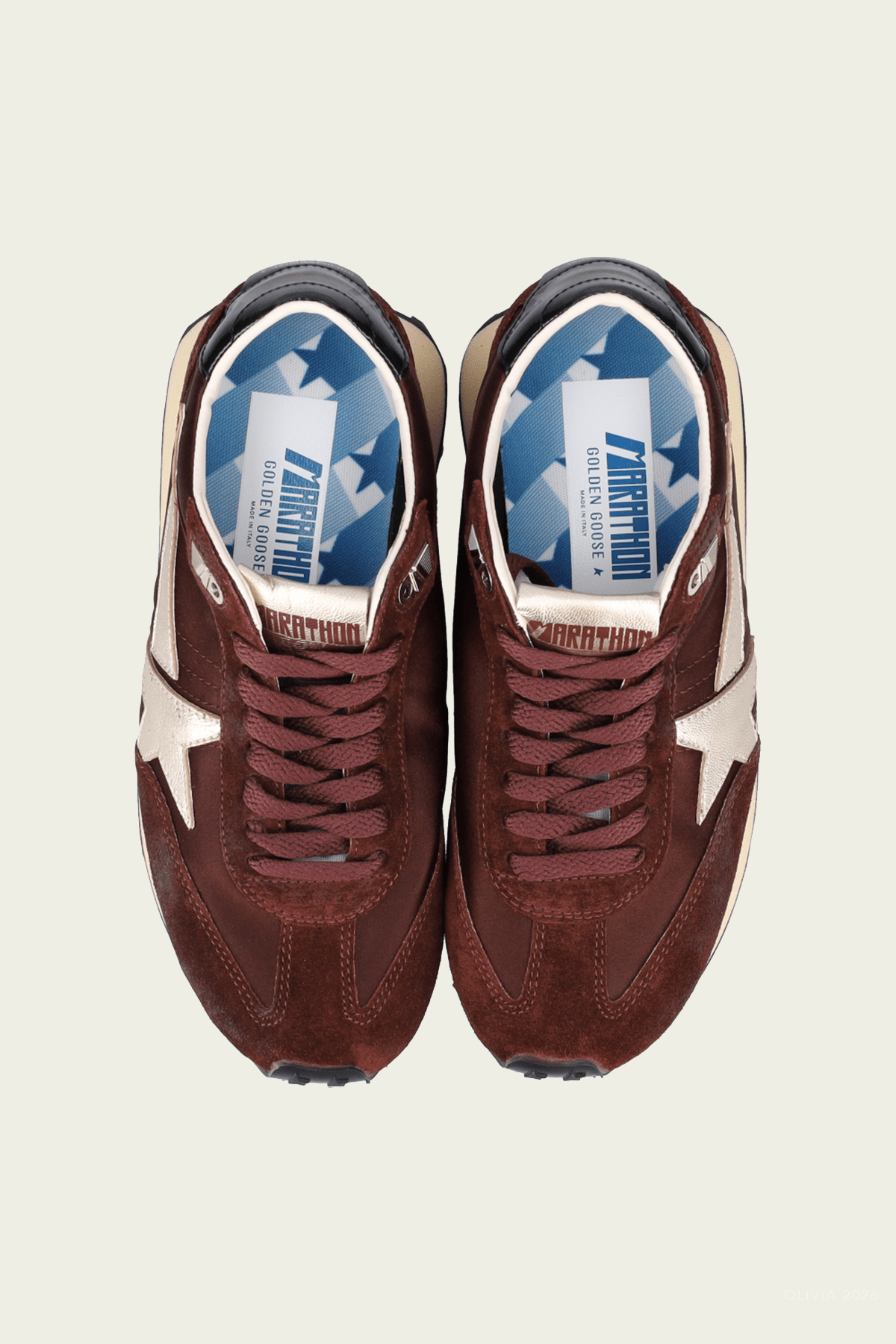 Running Marathon Brown Leather Sneaker - shop - olivia.com
