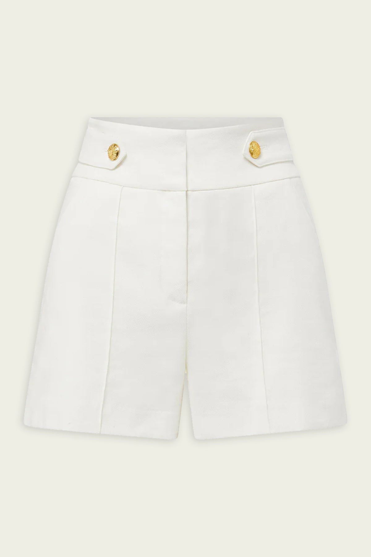 Runo Linen Short in White - shop-olivia.com