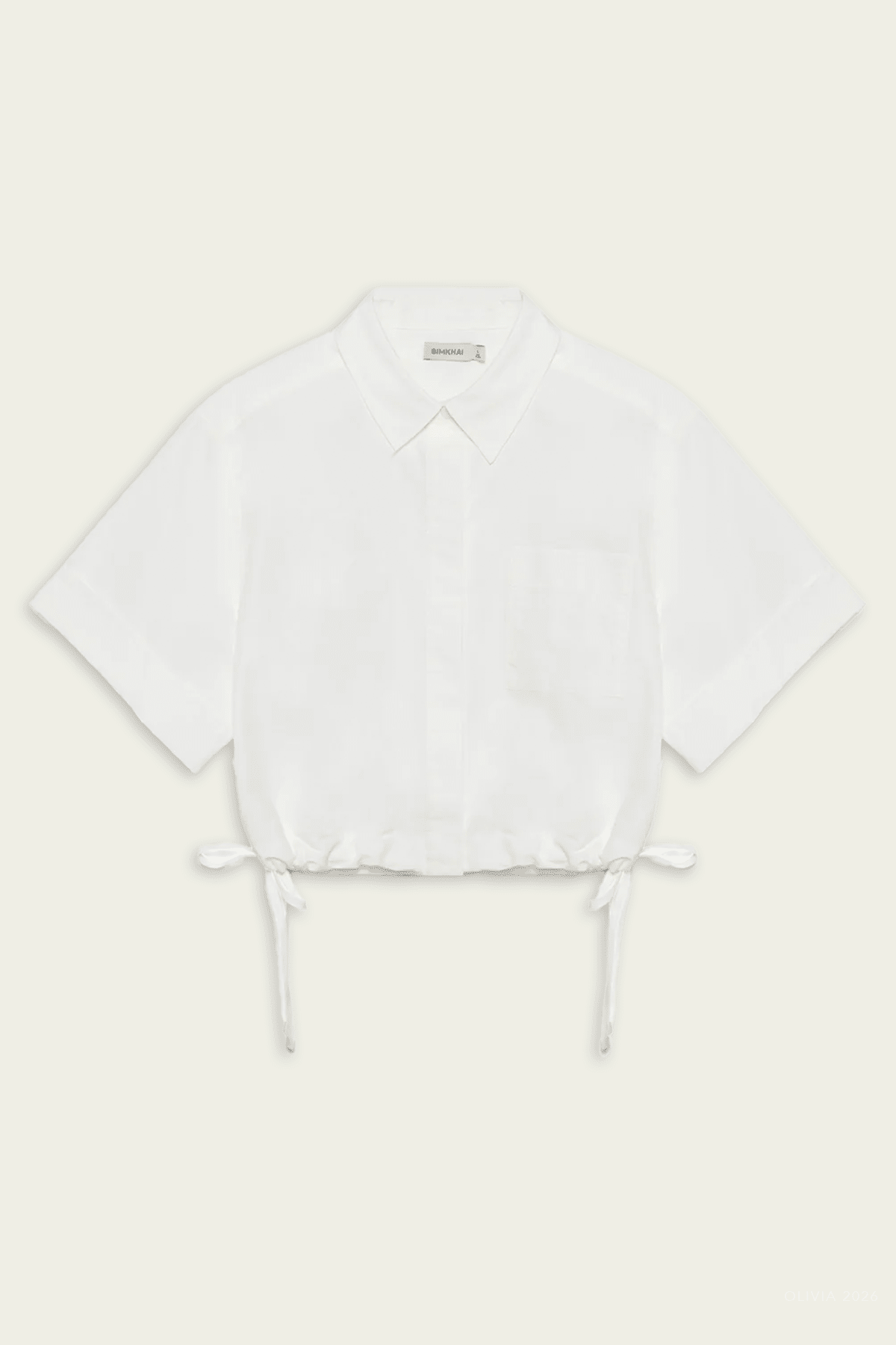 Ryett Cropped Shirt in White - shop - olivia.com