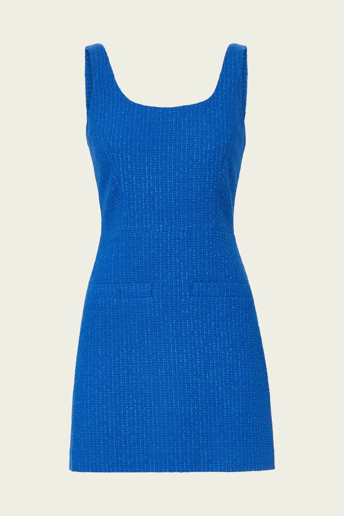 Sabra Tweed Dress in Cobalt - shop-olivia.com