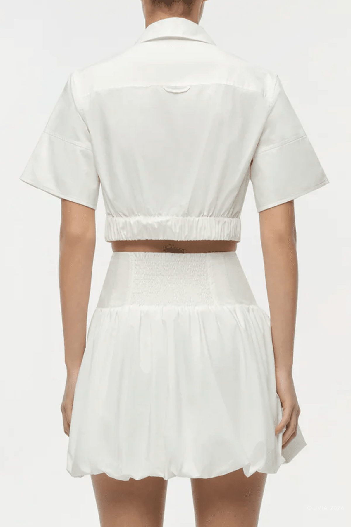 Sabrina Crop Top in White - shop - olivia.com