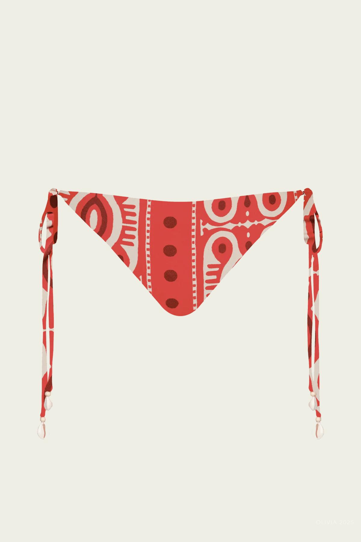 Sagrado Bikini Bottom in Red Ecru - shop - olivia.com