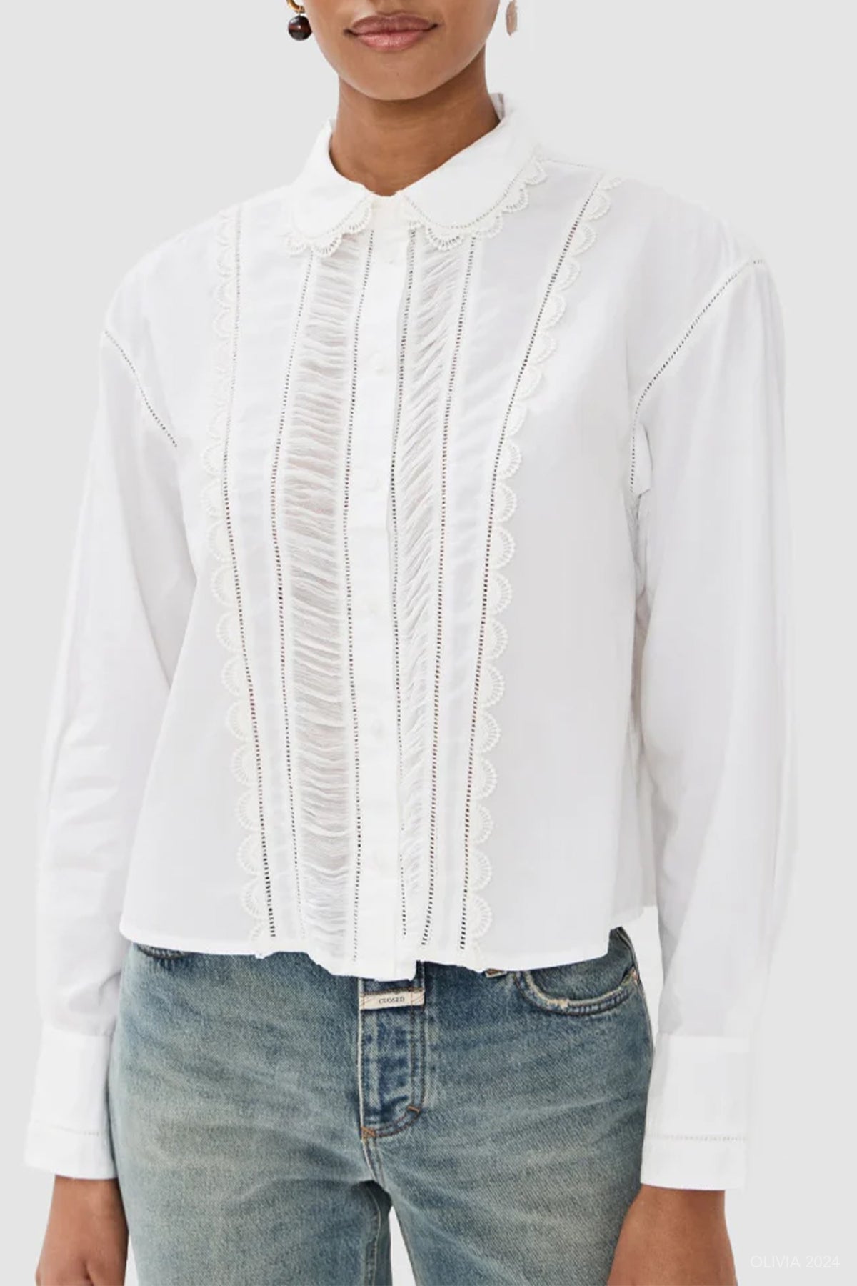 Samira Blouse in Cowrie - shop - olivia.com