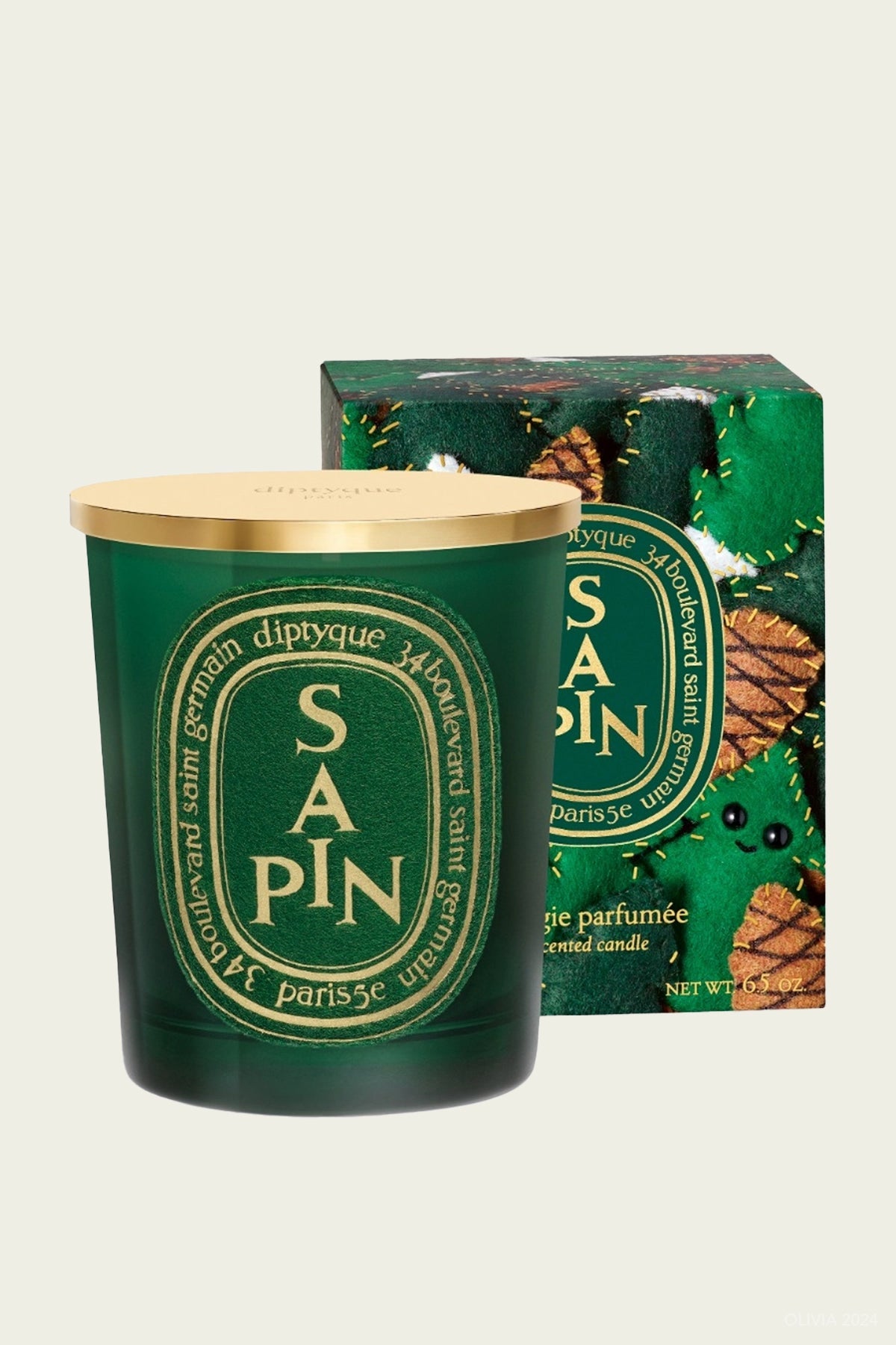 Sapin (Pine Tree) Classic Candle 190g with Gold Lid - Holiday Edition 2024 - shop - olivia.com