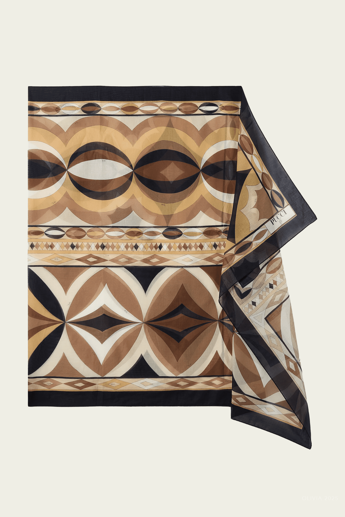 Sarong with Collane - Print in Black Gold - shop - olivia.com