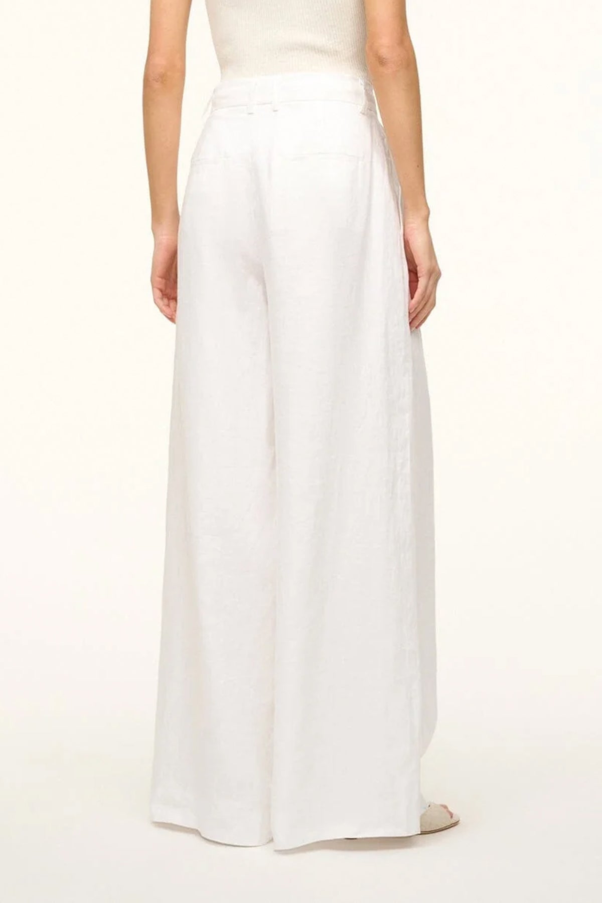 Sasha Wide-Leg Pant in White - shop-olivia.com