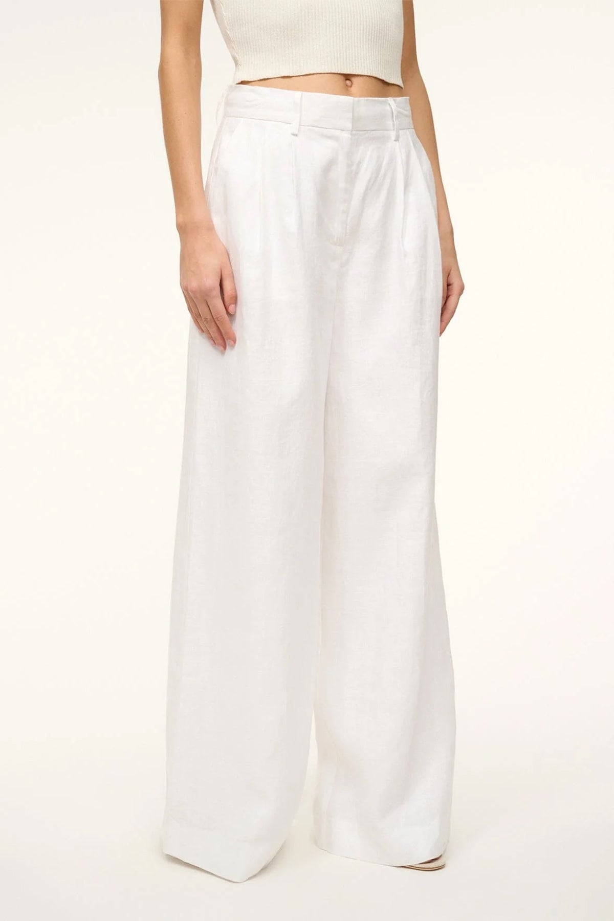 Sasha Wide-Leg Pant in White - shop-olivia.com