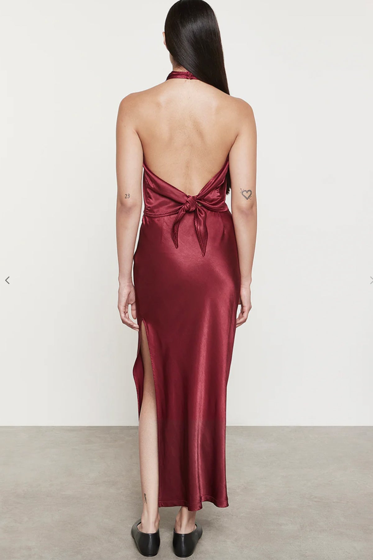 Satin Halter Top in Ruby - shop - olivia.com