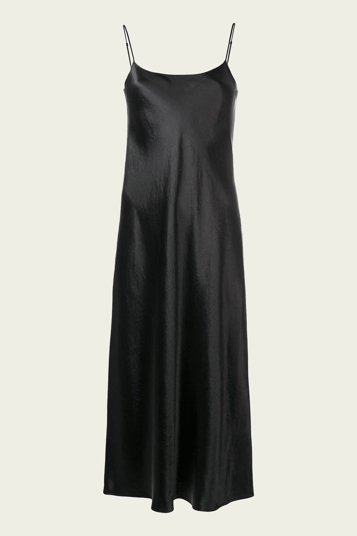 Satin Slip Dress in Black - shop-olivia.com