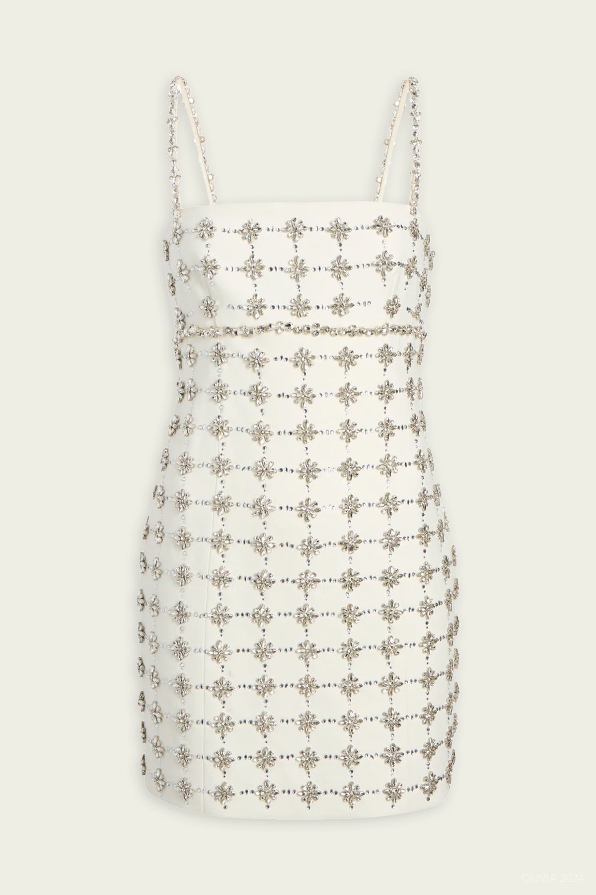 Satine Dress in Ivory Silver - shop - olivia.com