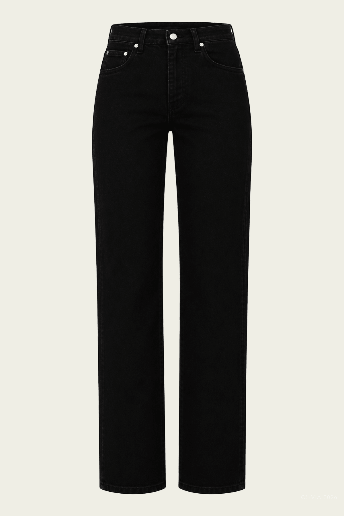 Savannah Cigarette Jean in Solid Black - shop-olivia.com