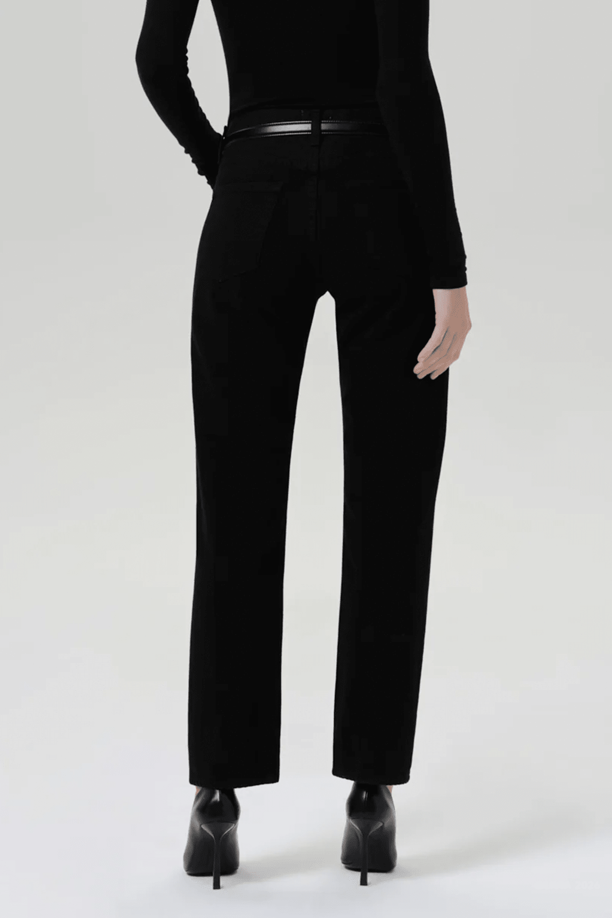 Savannah Cigarette Jean in Solid Black - shop-olivia.com