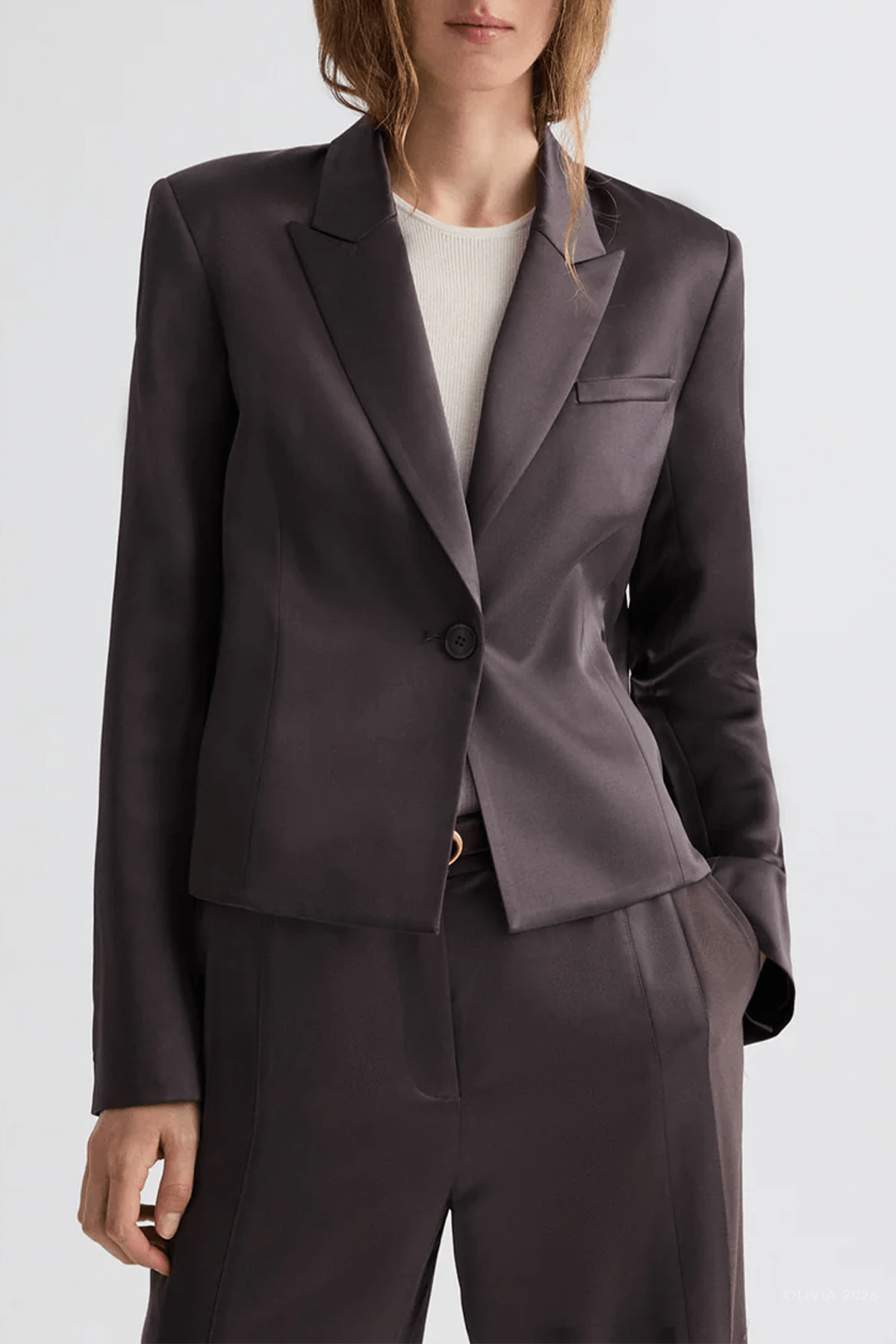 Sawyer Blazer in Chocolate Torte - shop - olivia.com