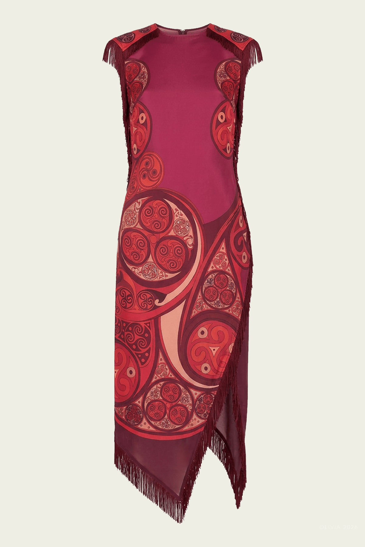 Scarf Dress in Alchemy Placee - shop-olivia.com