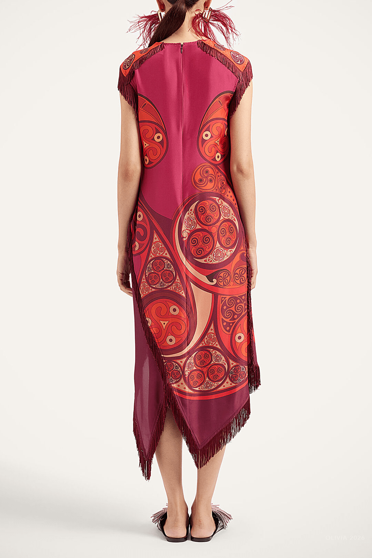 Scarf Dress in Alchemy Placee - shop-olivia.com
