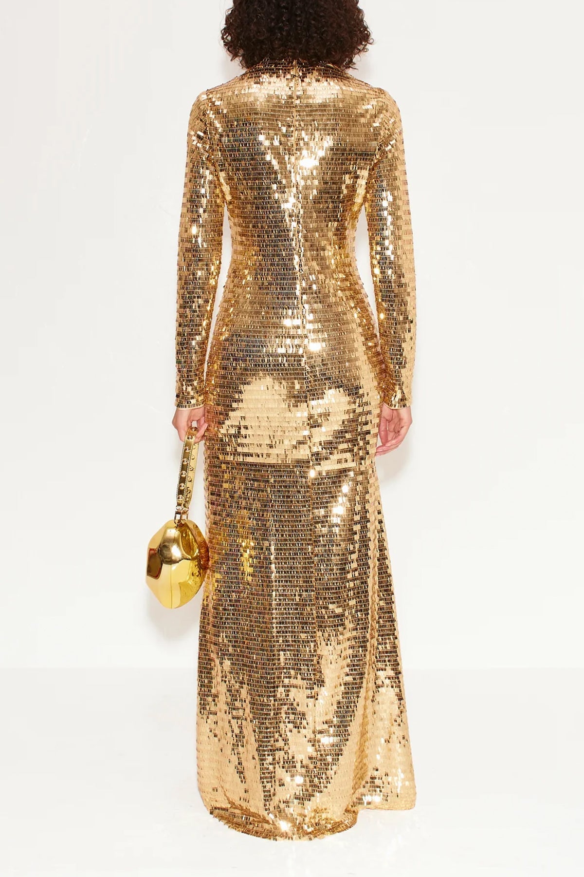 Sculpty Sequin Maxi Dress in Star Gold - shop - olivia.com