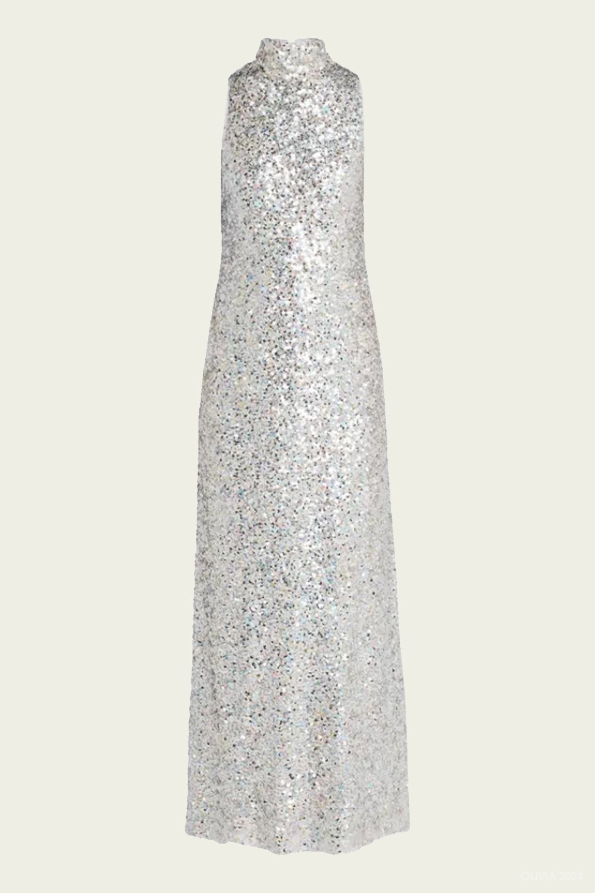 Sculpty Sleeveless Sequin Dress in Iridescent - shop - olivia.com