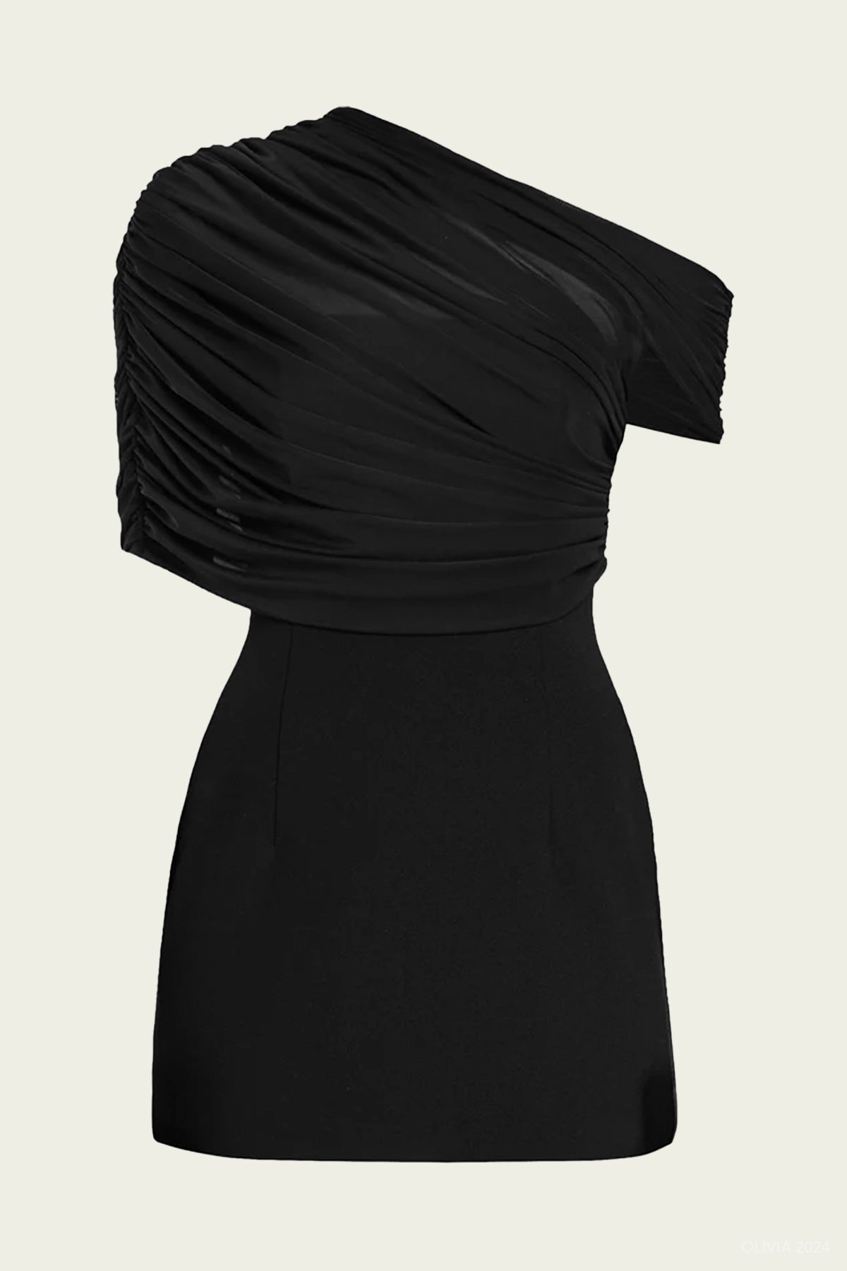 Selma Mini Crepe Dress in Black - shop - olivia.com