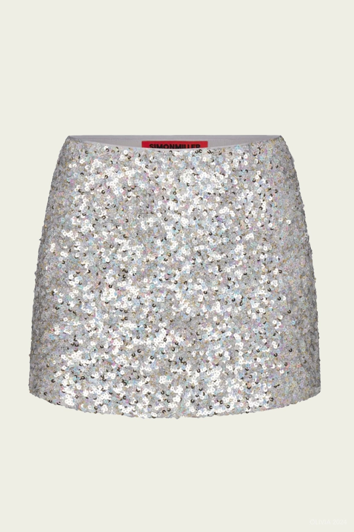 Sequin Dizzy Skirt in Satellite Silver - shop - olivia.com