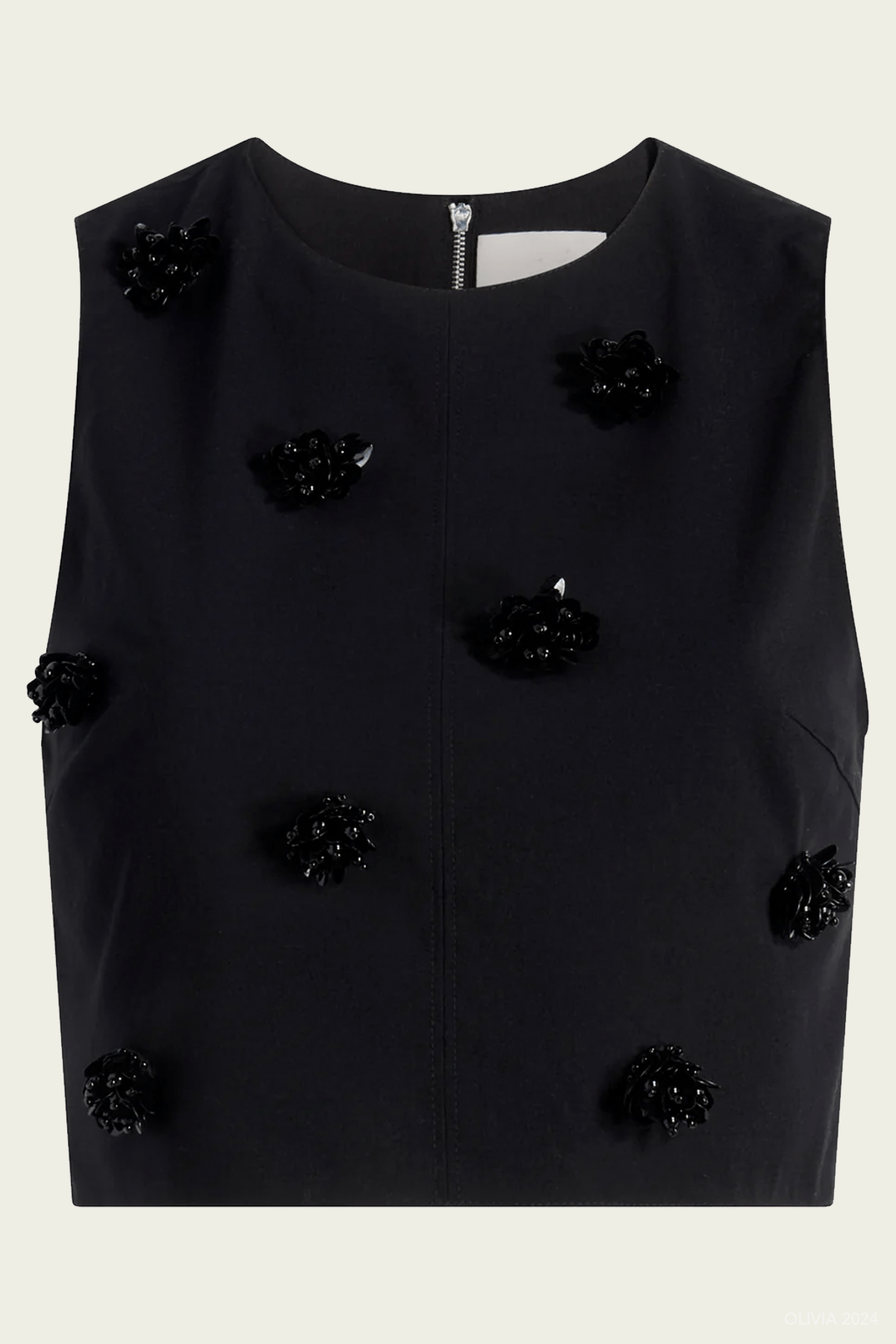 Sequin Dot Abbie Top in Black - shop - olivia.com