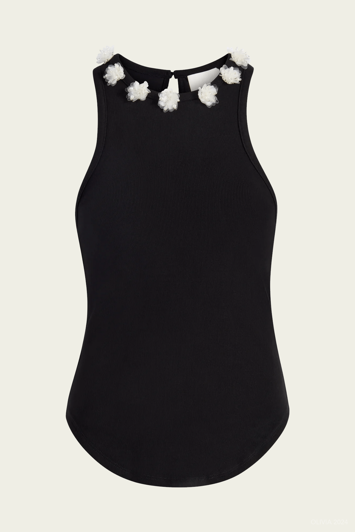 Sequin Dot Lizzie Tank Top in Black - shop - olivia.com