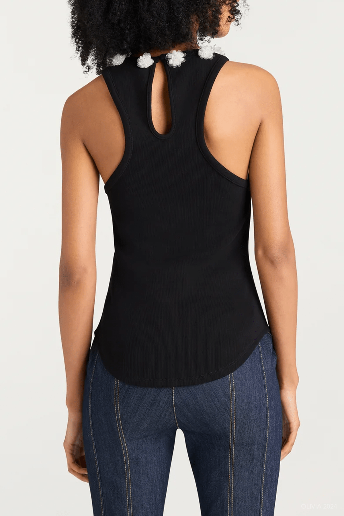 Sequin Dot Lizzie Tank Top in Black - shop - olivia.com