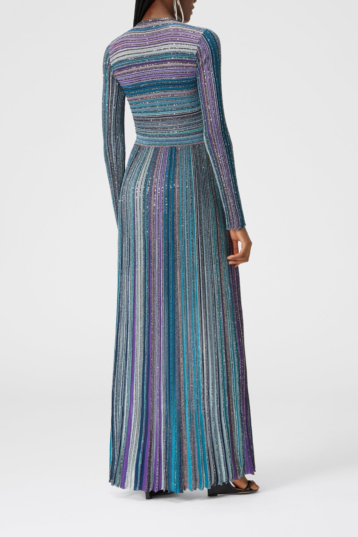 Sequin - Embellished Ribbed Maxi Dress in Multi - shop - olivia.com