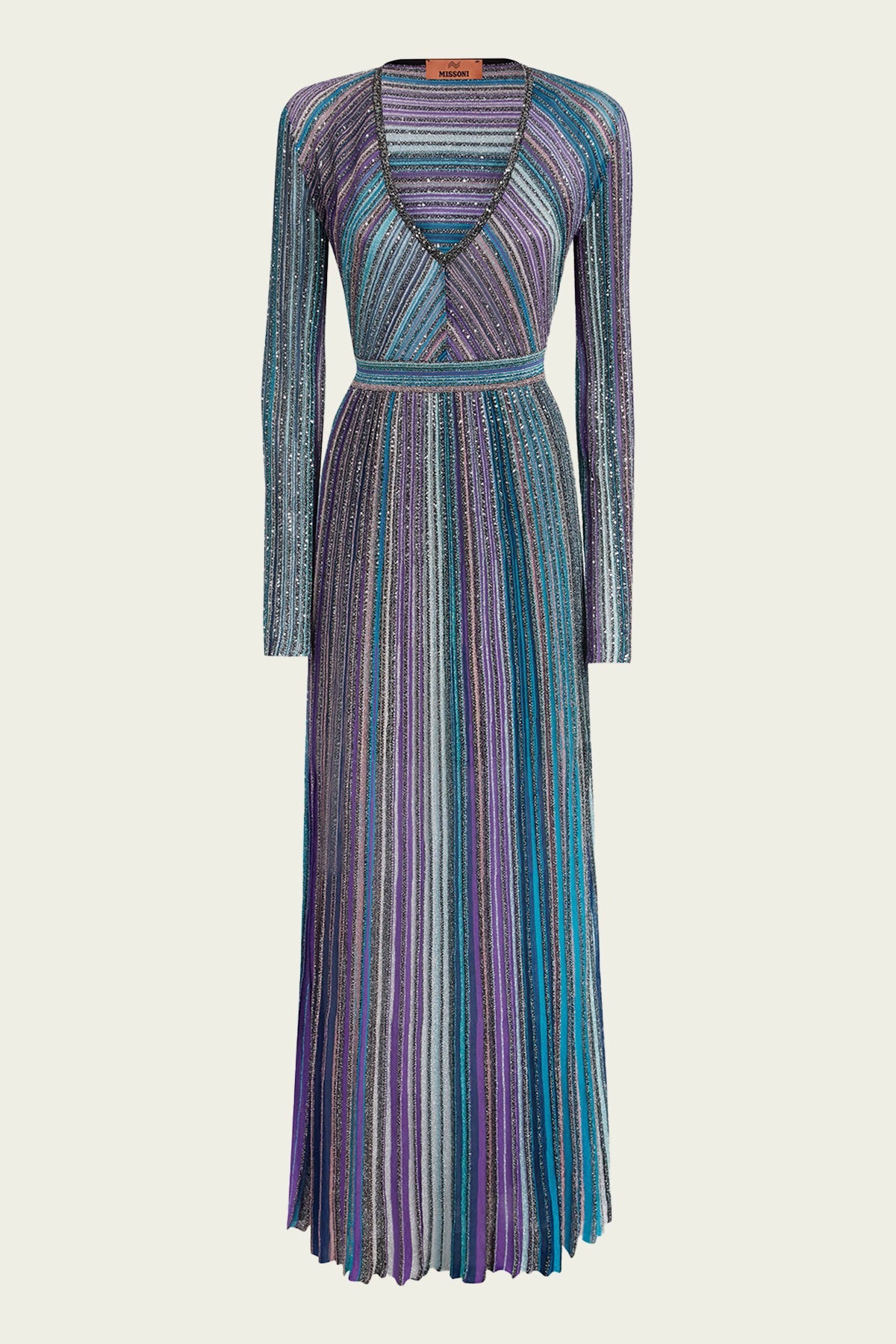 Sequin - Embellished Ribbed Maxi Dress in Multi - shop - olivia.com