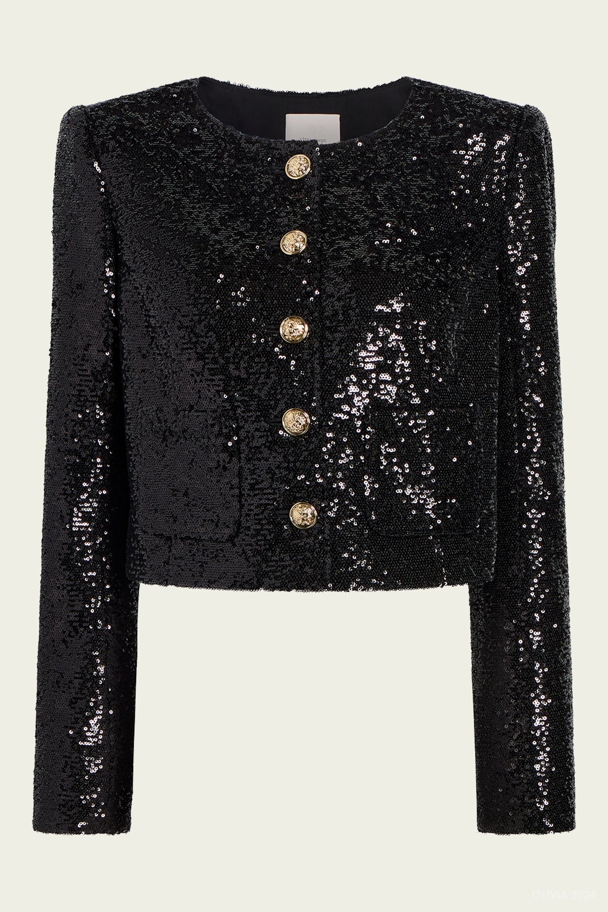 Sequin Randi Jacket in Black - shop - olivia.com