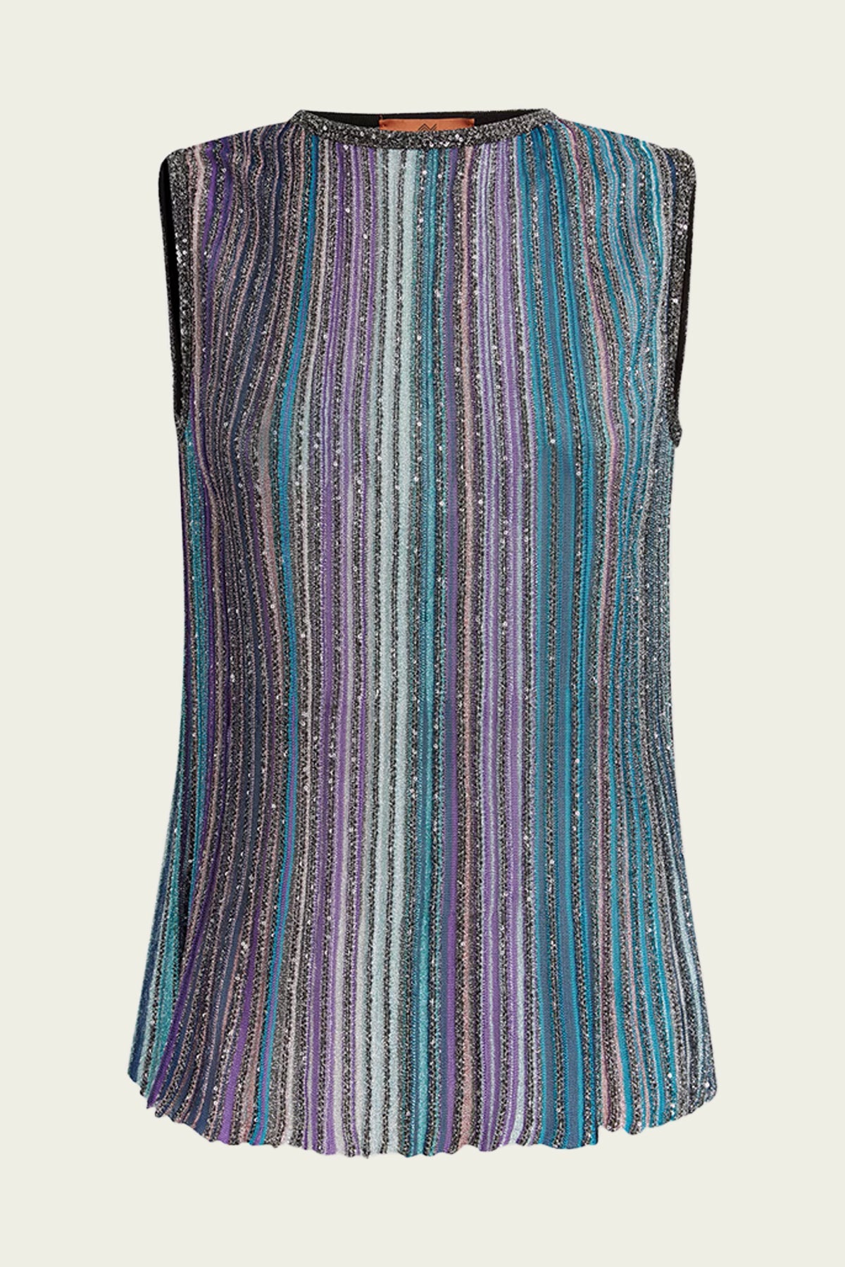 Sequinned Pleated Top in Multi - shop - olivia.com