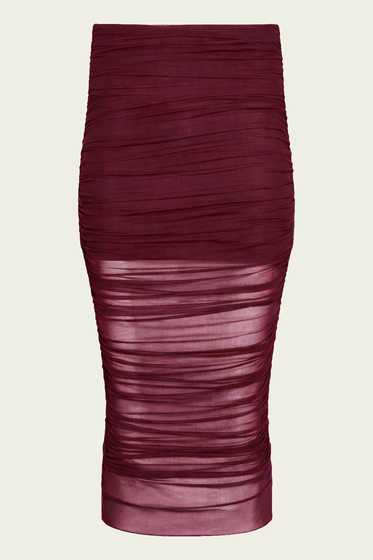 Maja Midi Skirt in Merlot
