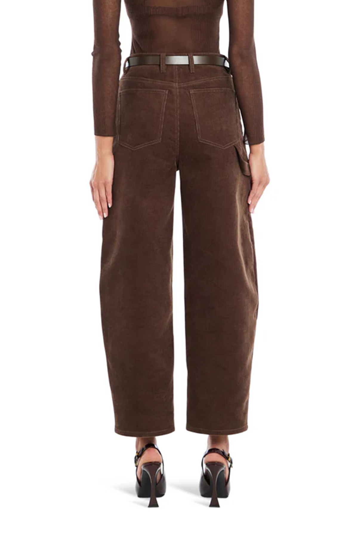 Fabi Corduroy Pant in Slate Brown