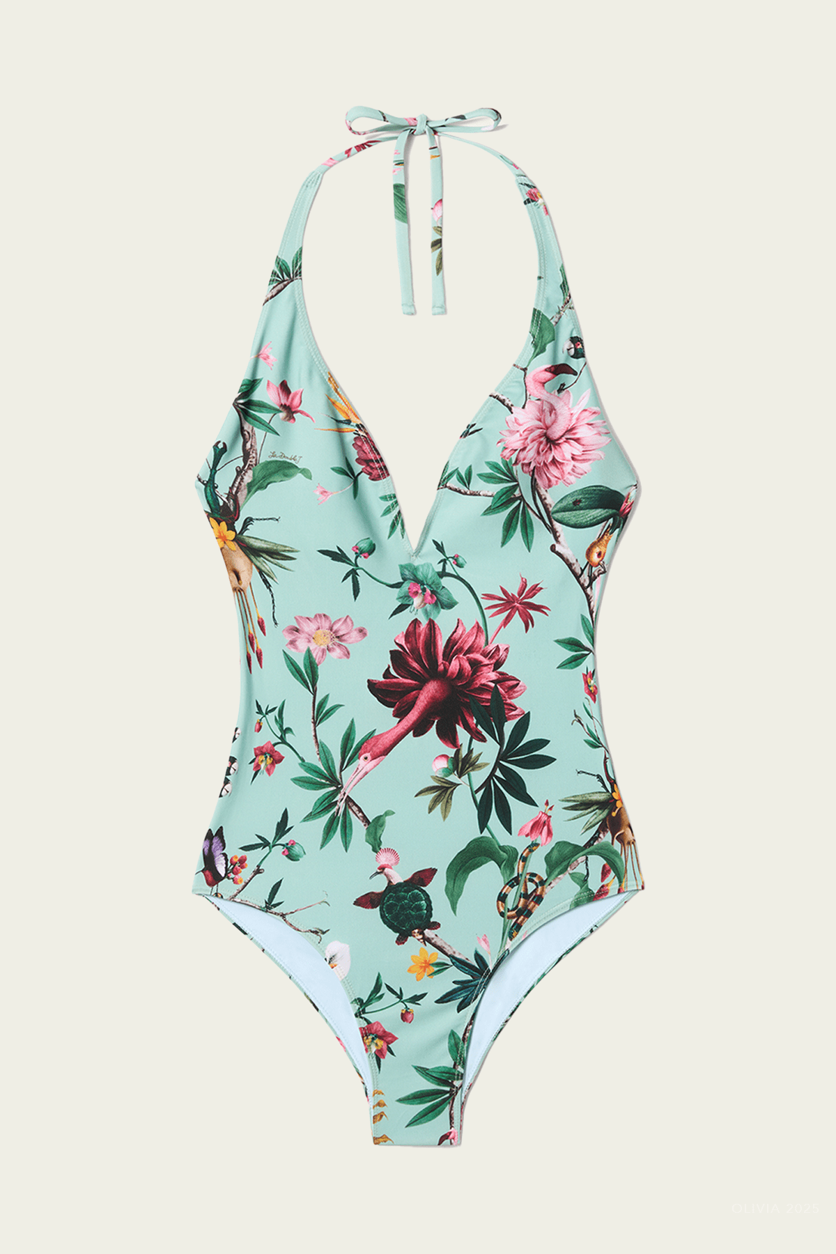Sexy Swimsuit in Zooflora Mini Light Blue - shop - olivia.com