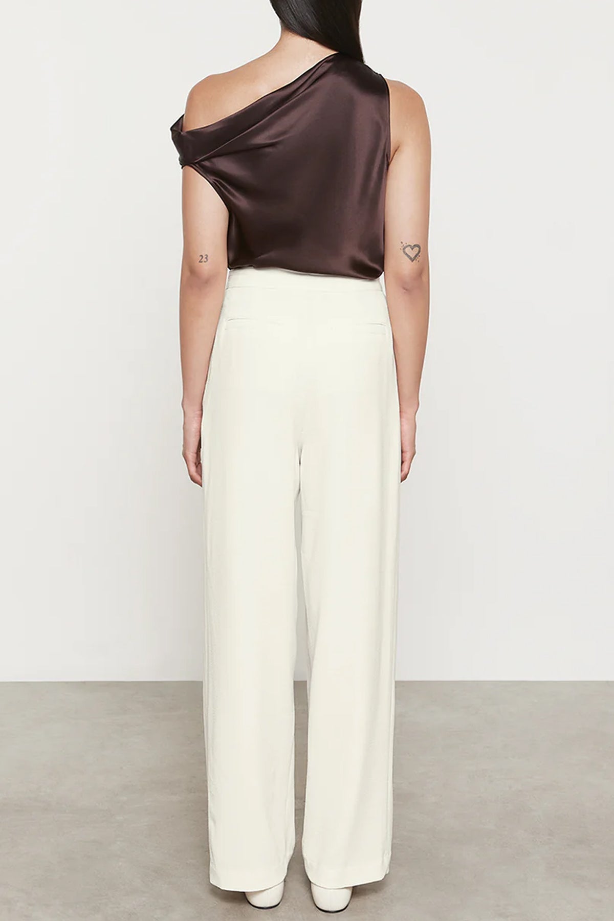 Silk Bias Off - Shoulder Top in Brown - shop - olivia.com