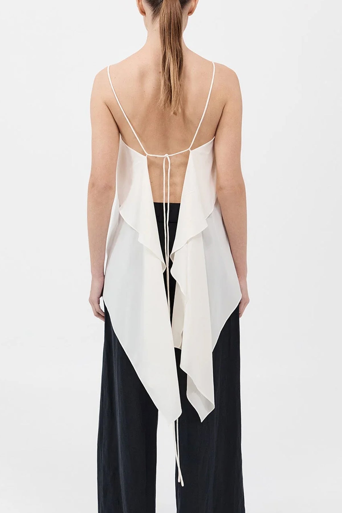 Silk Drape Top in Tofu - shop - olivia.com