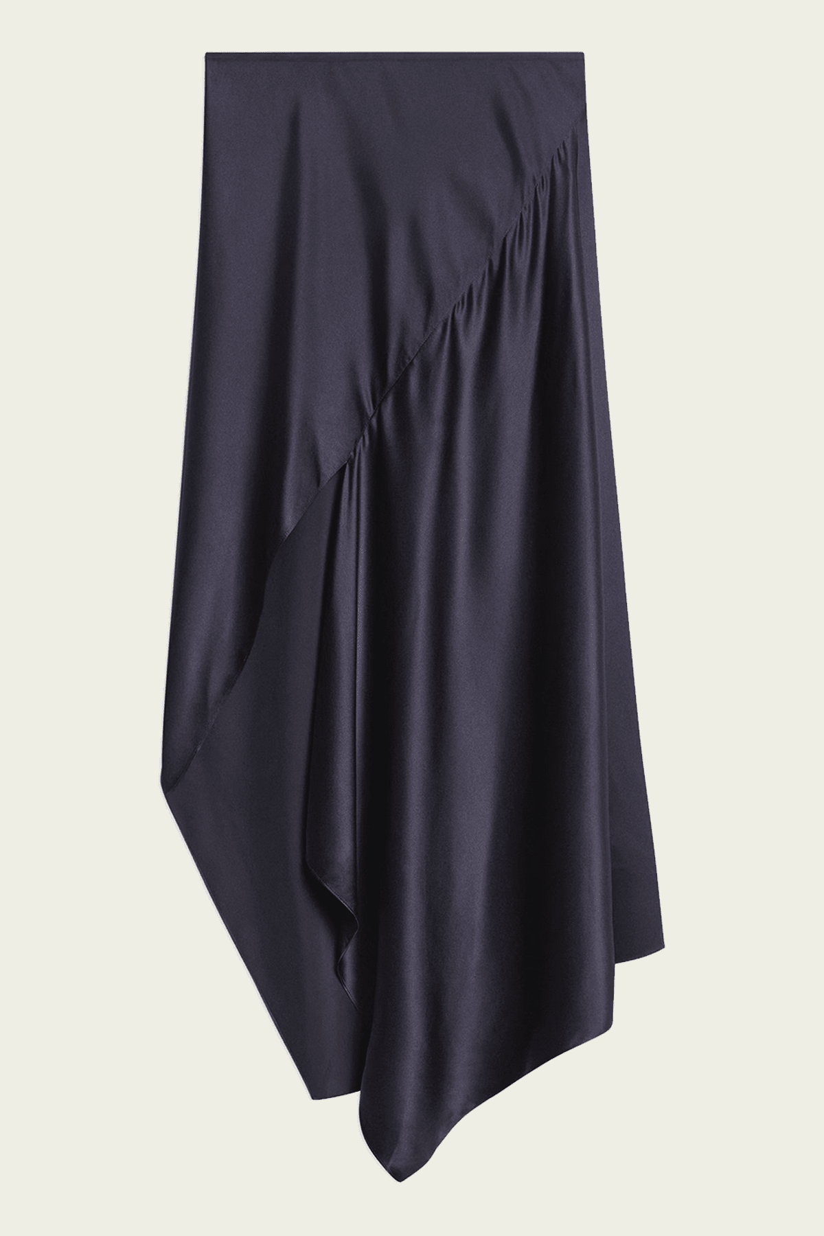 Silk Slip Skirt in Navy - shop-olivia.com