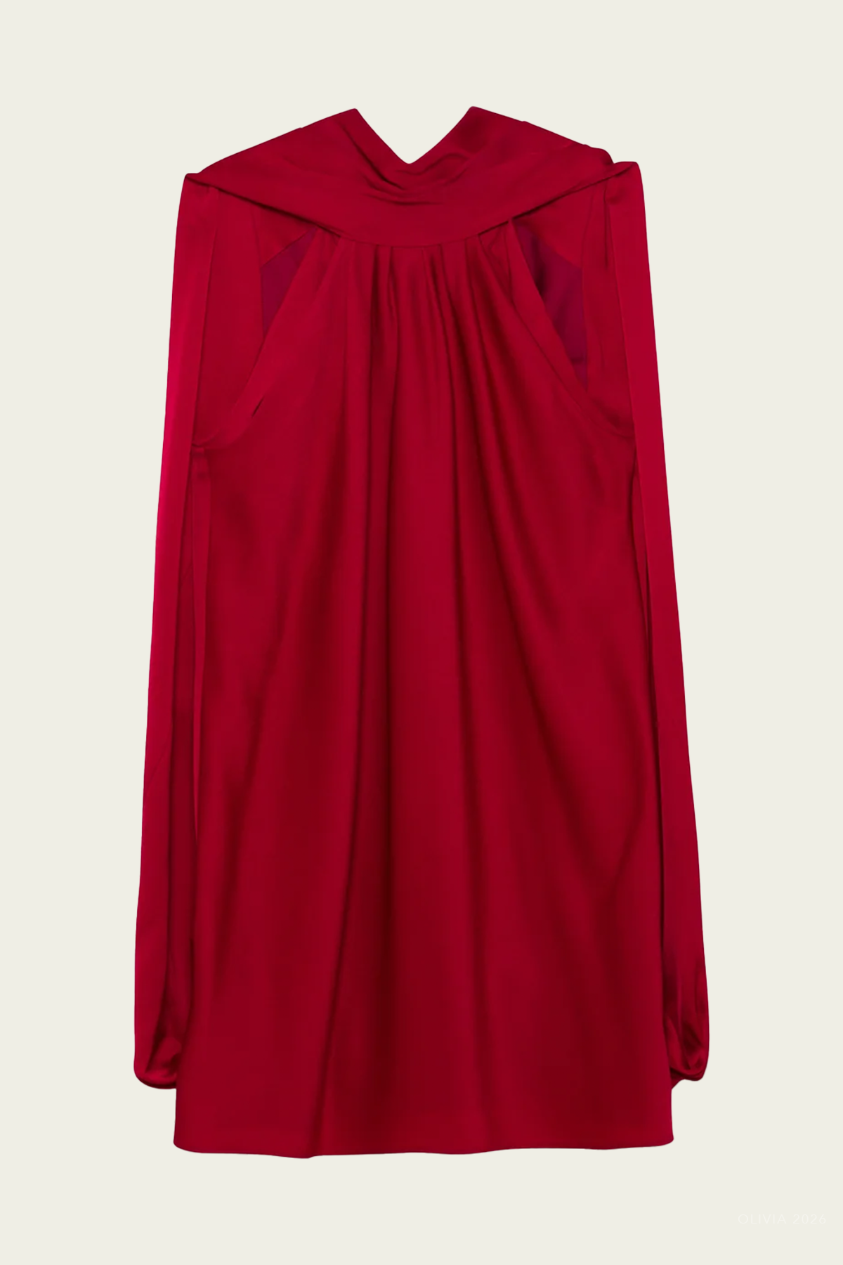Toni Satin Mini Dress in Lipstick