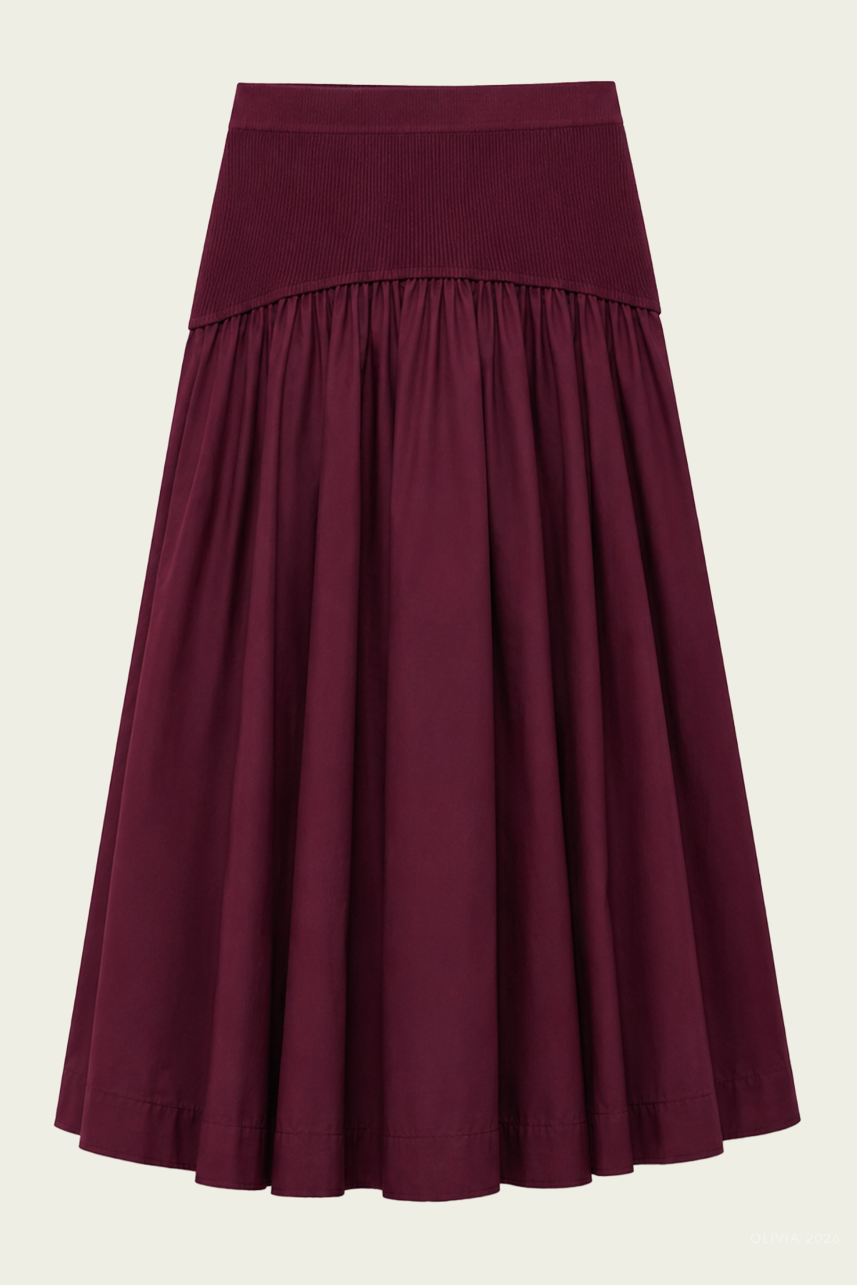 Ovie Cotton Skirt in Fig