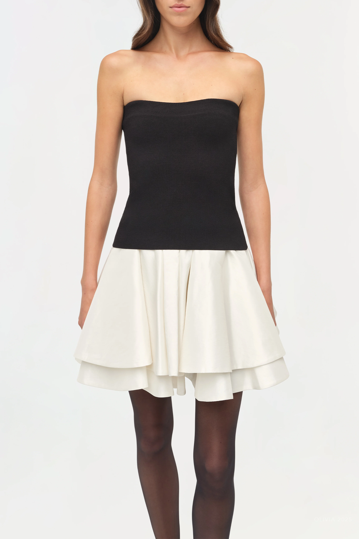 Isabelle Taffeta Knit Mini Dress in Black Multi