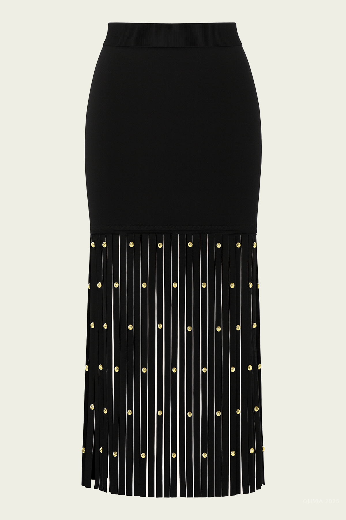 Melva Midi Skirt in Black