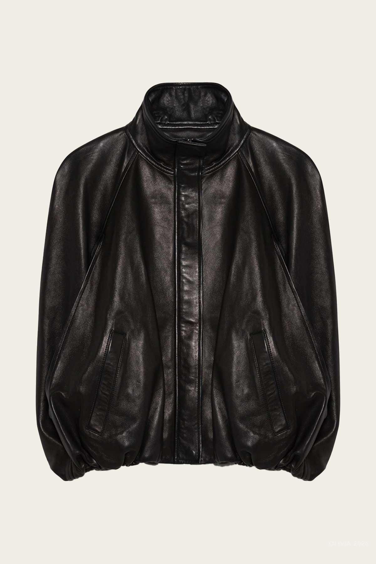 Jada Leather Cape Jacket in Dark Chocolate